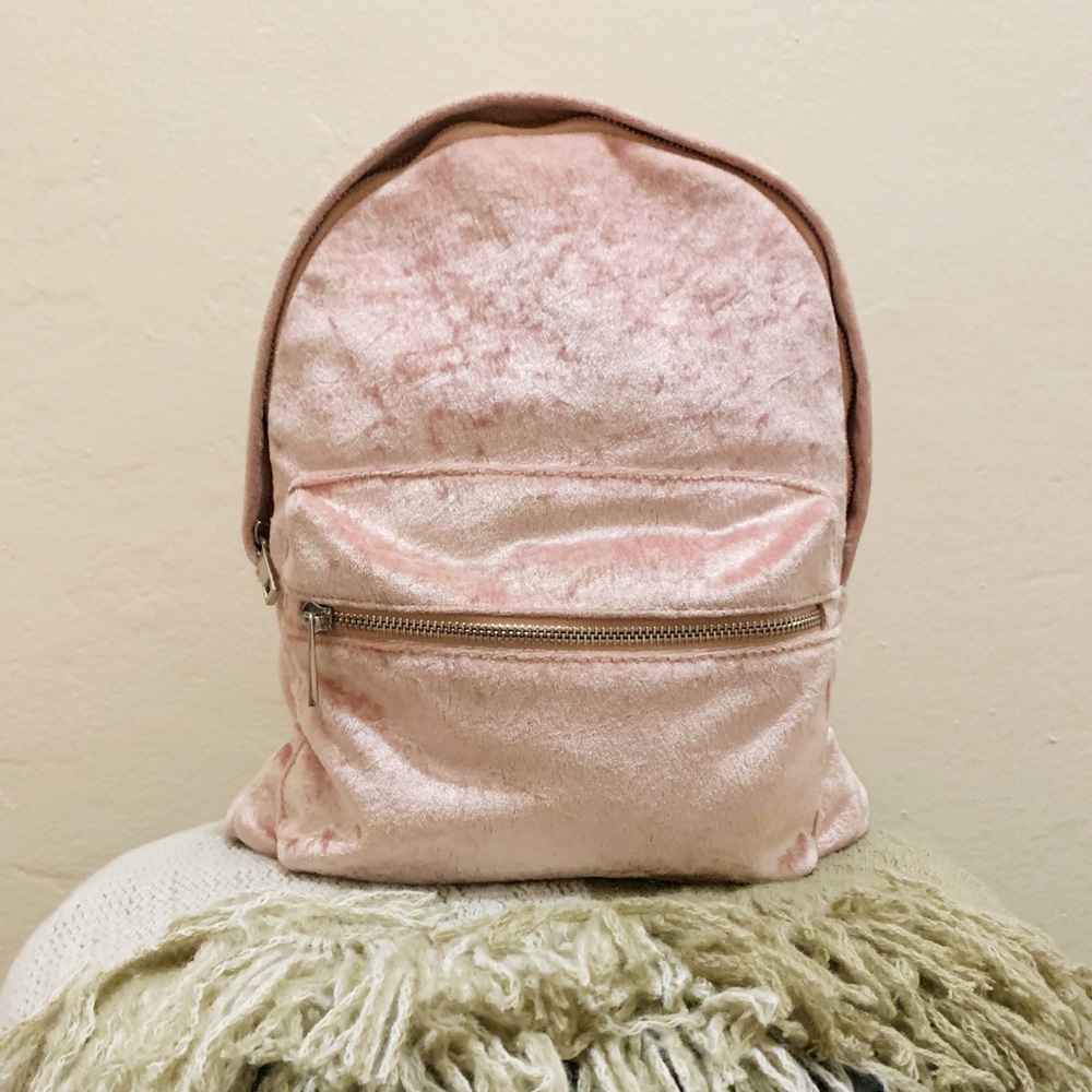 Pink Suede Backpack
